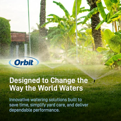 Orbit Traveling Tractor Water Sprinkler - Self-Propelled Traveling Sprinkler for Wide Lawn Coverage - Cast-Iron Body with Adjustable Coverage - Three-Speed - Automatic Shut Off - 58322