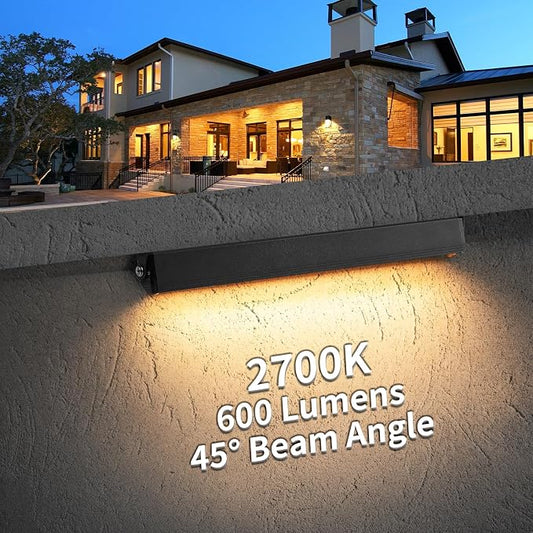 4-Packs 5W 12 Inch LED Hardscape Paver Lighting,12V AC/DC Low Voltage Retaining Wall Lights,LED Landscape Lighting,2700K Soft White Outdoor Step Light,50,000 Hours Lifespan-Black