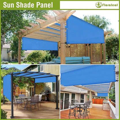 12' × 29' Pergola Shade Cover Universal Replacement Canopy Cover Outdoor Durable Fabric Sun Shade Cloth for Deck Patio Porch Backyard Gazebo with Grommets & Weighted Rods, Blue