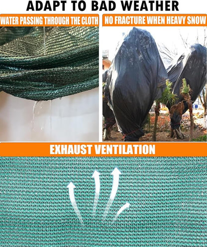 90% Green Heavy Duty Shade Cloth for Garden,Sun Screen Fabric 10 X 24FT | Sun Shades Netting Outdoor Patio with Grommets, Mesh Tarp Cover for Plant, Porch, Pergola, Greenhouse, Backyard &Outdoor Use
