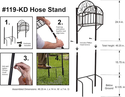 Liberty Garden 119-KD w/Shelf Hose Stand, Black