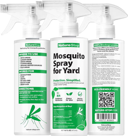 Mosquito Spray for Yard (16oz) | Keeps Mosquitoes Away, Pet & Family Friendly, Plant-Based Active Ingredients, For Yards & Patios, Outdoor Use