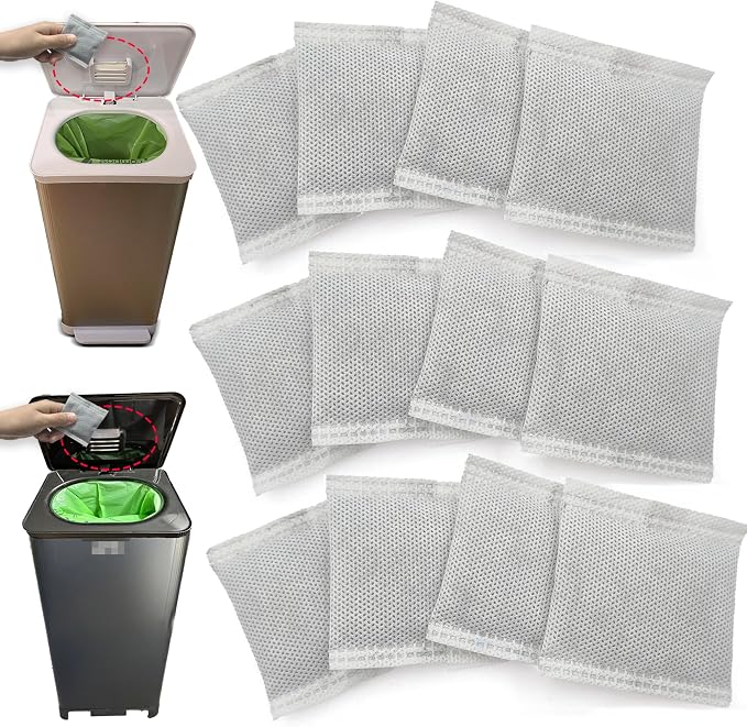 PurifyLogix Compost Bin Deodorizers for Compost Genie Kitchen Compost Bin | Carbon Filters, Replacement Coconut Shell Activated Carbon Purifying Deodorizer, 12 Pack