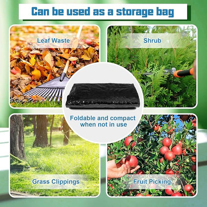 MyLifeUNIT Compost Bins Outdoor, Composting Bin for Outside Garden, Reusable Garden Yard Waste Bag, 34 Gallons (1 Pack, Black)
