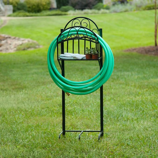 Liberty Garden 119-KD w/Shelf Hose Stand, Black