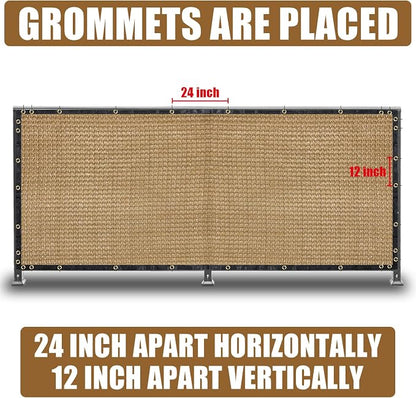 Sand 6FT X 50FT Outdoor Privacy Screen Fence & Mesh Shade Net Cover, Ideal for Garden and Backyard - Enhances Privacy for Fencing & Chain Link, Perfect for Patio Privacy Wall, Slats，Freestanding