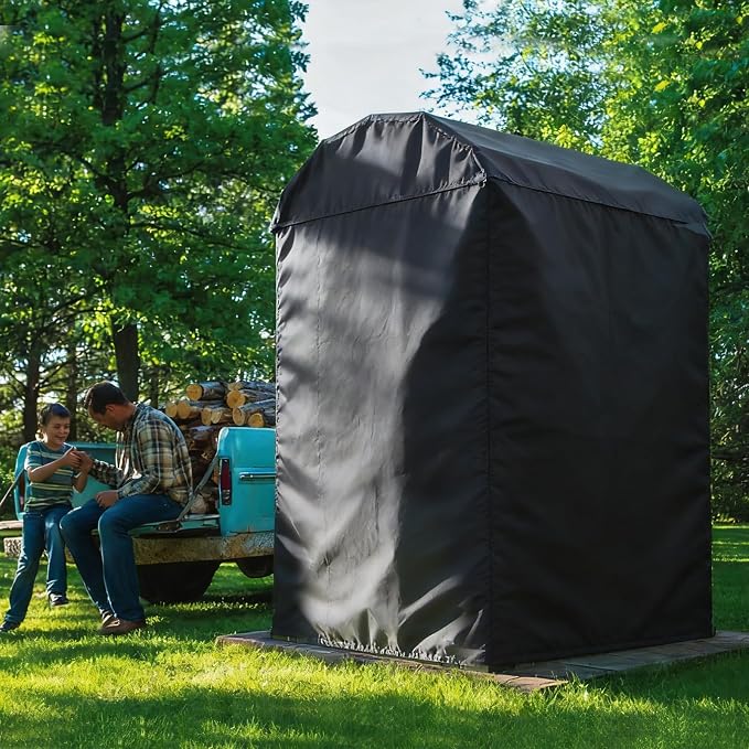 600D Thick Large Outdoor dust Cover Suitable for Central boilers, Garden Storage Sheds, Solar Sheds, Tool Storage Sheds, etc(M-53 * 76 * 81(in))