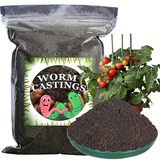 Worm Castings Organic Fertilizer 2.2LB by Doter, All Nature Fertilizer for Gardening, Tomato, Strawberry, Flower, and Herbs