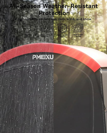 Oversized Outdoor Bike Storage Shed, Portable 210D Oxford PU4000 Bike Tent for 4-5 Bicycles, All-Weather Garden Storage for Motorcycles, Riding Lawn Mowers, Patio Furniture & Gardening Tools
