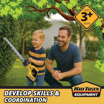 Kid Trax Hedge Trimmer Construction Toys - Outdoor Toys, Gardening Tools, Tools for Kid, Hedge Trimmer Cordless, Kids Toy, Pretend Play, Realistic Appearance & Sounds, Girl and Boy Toy Age 3+
