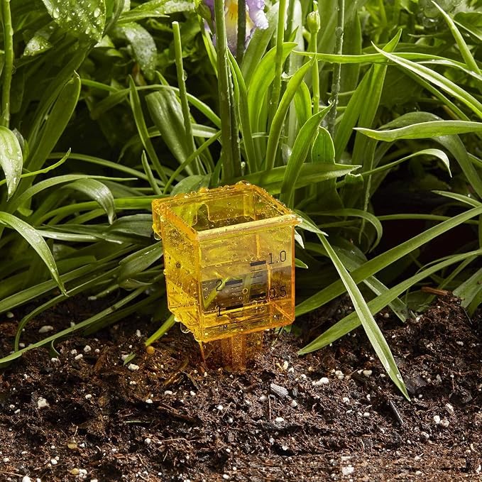 10 Pack 1.5" Rain/Sprinkler Gauge, Wide Mouth, Bright Yellow, Outdoor Water Measuring Tool