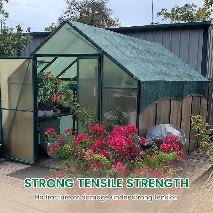 Shade Cloth, 14FT X 20FT 70% Green Outdoor Woven Sun Shade with Grommets, Durable Breathable Netting Shading Antifreezing for Patio, Garden, DIY Home, Plants Cover, Greenhouse, Dog Kennel