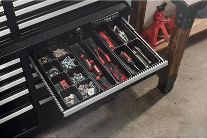 CRAFTSMAN S2000 52" Tool Chest, 10-Drawer Rolling Tool Storage Cabinet with Tray and Holder, Black (CMST352102BK)