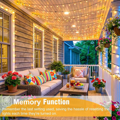100FT 300 LED Christmas Lights Outdoor, Warm White Christmas Tree Lights 8 Modes, Plug in Connectable Christmas String Lights Indoor for Outside Patio Garden Xmas Party Holiday Decorations