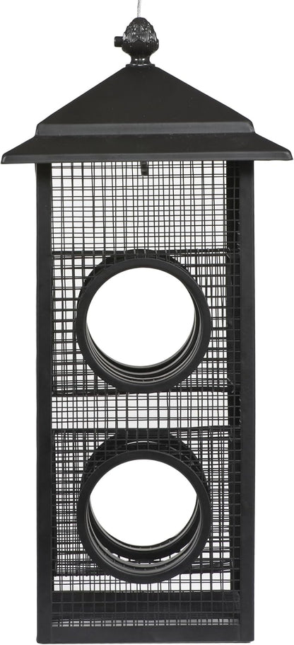 Perky-Pet Fly-Thru Wild Bird Feeder, 2 lb Seed Capacity | All-Metal Construction, Mesh Sides, Outdoor Hanging Feeder with Mesh Sides and Perch Stations