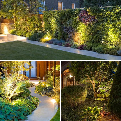 ZYAN Landscape Spotlights, Dimmable, Timer, Auto On Off, Low Voltage, Plug and Play, IP65 Waterproof, 2700K Warm White, for Garden Yard Pathway, 12 Pack (6 Pack×2)