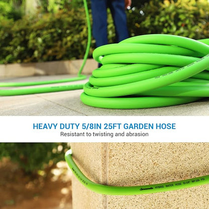 DEWENWILS Garden Hose 50 ft x 5/8", Water Hose with Swivel Handle, Heavy Duty, Lightweight, Flexible Hose for Plants, Car, Yard, 3/4 Inch Solid Fittings, Drinking Water Safe HHGH50A1