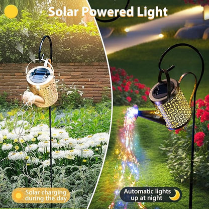 SRNPMIU Solar Watering Can Light, Solar Yard Decorations Outdoor, Garden Decor Lights, IP65 Waterproof Hanging Lantern Lights, Flower Bed Decor, Gifts for Grandma, Women, Mom