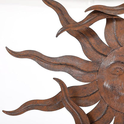 Metal Sun Wall Art Decor 21" W Large Sunface Outdoor Decor
