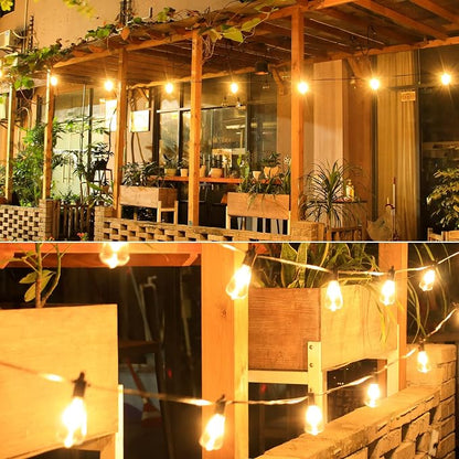 Zuske Outdoor Patio String Lights, 240FT LED with 120+4 ST38 Vintage Edison Bulbs, Waterproof Connectable Hanging Lights for Outside Backyard Bistro Porch (120FTx2)