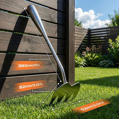 LOOHOI Garden Hand Weeder Tool, Heavy-Duty Stainless Steel Weeding Tool for Deep Root Removal, Portable Garden Weed Removal Tool for Lawn, Flower Beds & Yard