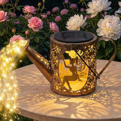 Solar Watering Can Light Outdoor Garden Decor Gifts for Cat Lover Mom Women | Cat Garden Decor, Rust-Resistant Metal, IP65 Waterproof, 8-12H Auto On/Off, Patio Pathway Yard
