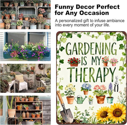 Garden Gifts For Women Vintage Gardening Signs For Outside Greenhouse Yard Backyard Patio Home Farmhouse Metal Garden Decor For Outdoor Funny Wall Art Plant Lovers Gifts For Women Wife Her Mom Grandma