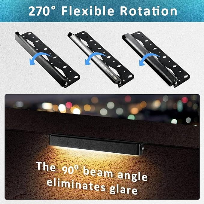 Teekuv 8 Pack 12 Inch LED Hardscape Lighting, 6W Retaining Wall Lights IP65 Waterproof Paver Lights, 12V AC/DC Low Voltage Outdoor Soft White 2700K Landscape Wall Lighting 50,000 Hours Lifespan