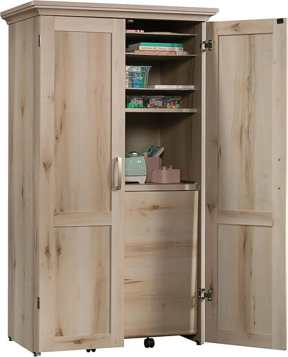 Sauder Miscellaneous Storage Craft & Sewing Armoire, Pacific Maple finish