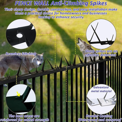 Metal Anti Climb Spikes for Fences and Walls, Effectively Avoided Invaders Climbing Attempts.(Size 178 inches)