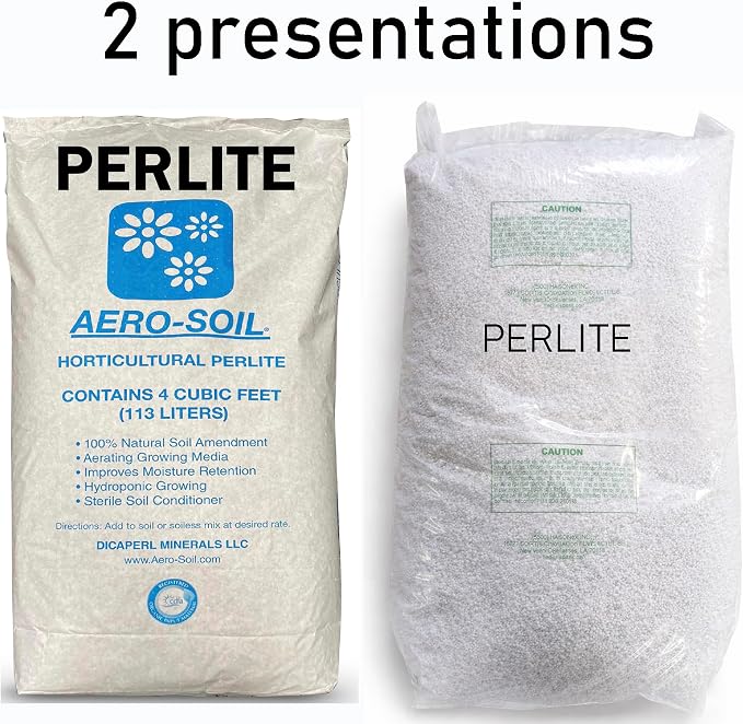 AeroSoil Perlite Premium Horticultural Grade Soil Additive Drainage and Growth - Coarse 4 Cubic Foot