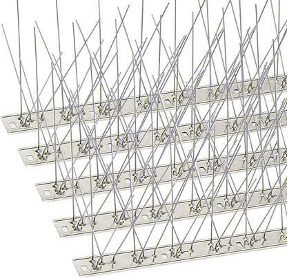 KKY Bird Spikes Stainless Steel Base, Metal Bird Repellent Nail Fence kit, can be Used to Stop Pigeons and Other Small Birds, Covering 21.6 feet 20 Packs