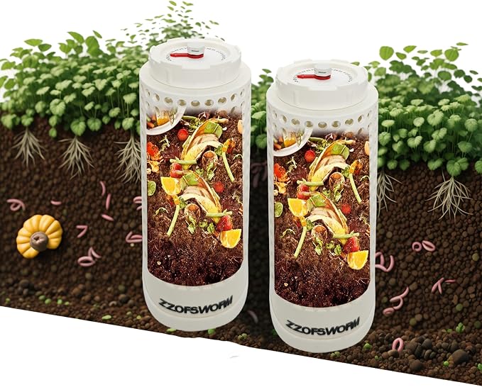 In-Ground Worm Compost Bin | For raised beds, date tracker lid, removable bottom for easy harvest, 360° airflow, reduces odor from kitchen scraps