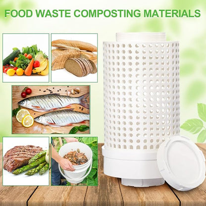 Blosssound 2 Pcs Inground Worm Composter Outdoor Farm Compost Bin Reducing Food Waste Composting Systems Sustainable Worm Composter for Raised Garden Beds at Home (11.81 x 6.3 x 6.3 Inch)