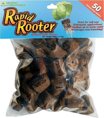 General Hydroponics GH3253 Rapid Rooter Replacement Plugs 50 Count (Pack of 12)