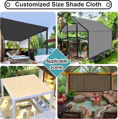 Shade&Beyond 90% Sun Shade Cloth with Grommets, 6' X 20' Pergola Shade Cover Canopy, Mesh Tarp Sun Screens for Patio, Outdoor, Garden, Backyard, Dark Gray