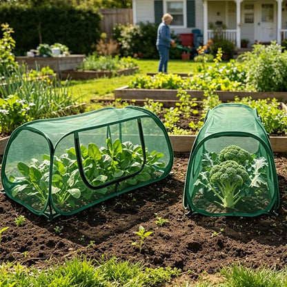 1Pack Raised Garden Bed Covers, Pop Up Mesh Plant & Vegetable Cover,30% Sunblock Plant Shade Tent, Outdoor Planter Protection, Sun & Insect Guard