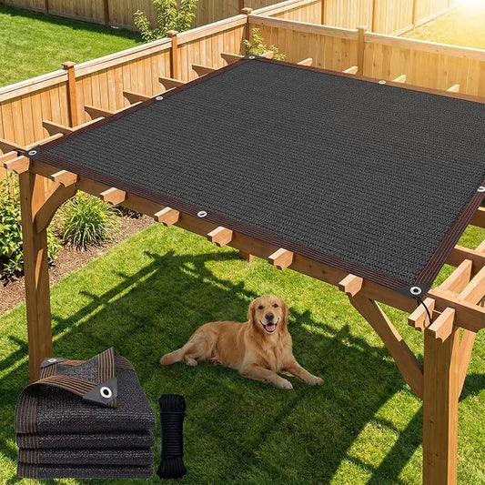 90% Shade Cloth, Dog Kennel Shade Cover, 8 x 16 FT Sturdy Durable Sunblock Shade Mesh Tarp with Grommets for Patio Plants Greenhouse Chicken Coop Porch