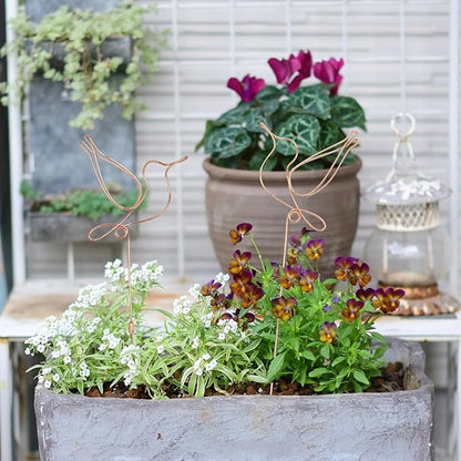 Hummingbird Decor Garden Stakes Decorative Set of 2, Hummingbirds Metal Wire Decor 23.62 inches x 6.69 inches,Decorative Stakes for Flower Pots, Planters, and Flower Beds