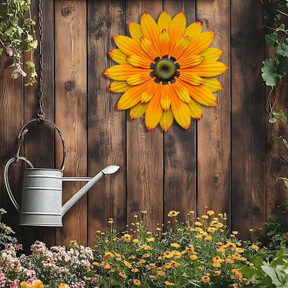 AHYS Metal Sunflower Wall Decor Indoor Outdoor Metal Wall Art for Garden Home Farmhouse Living Room Bedroom Bathroom Decorations