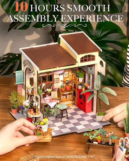 Rolife 1:20 Miniature House Kits-Tiny House Kit-DIY Miniature Dollhouse Kits for Adults-Model Building Craft Kits-Hobbies Gifts for Women and Men