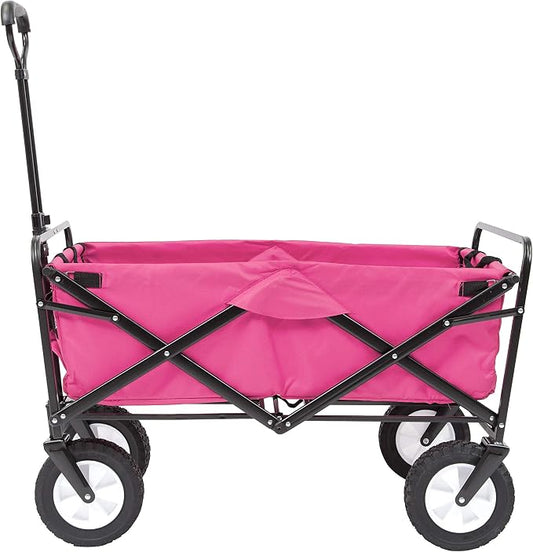 Mac Sports Collapsible Folding Outdoor Utility Wagon, Pink