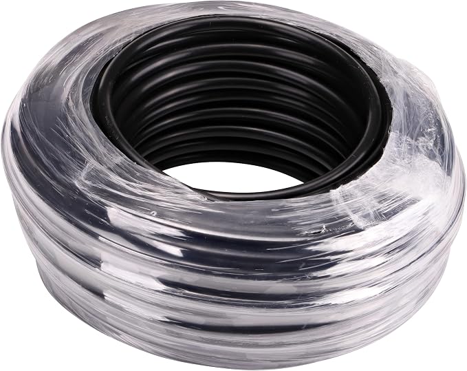 Raindrip 016010T 1/4-Inch Drip Irrigation Supply Tubing, 100-Foot., for Drip Irrigation, Drip Emitters, Irrigation Parts, Systems, Black Polyethylene