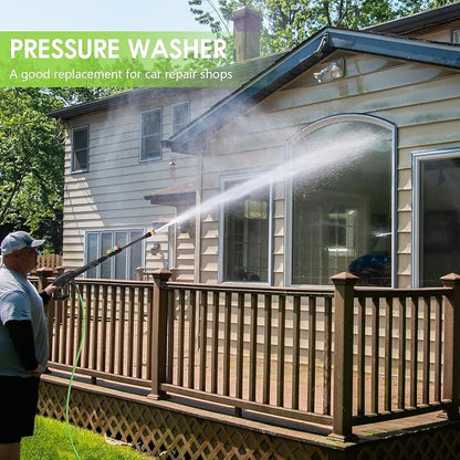 Electric Pressure Washer 5000 PSI,4GPM Power Washer with Foam Cannon,Portable Cleaner with 33ft Hose Reel,4 Nozzle Tips,and Soap Bottle for Cars/Home/Driveways/Patios/Decks/Fences (Green)