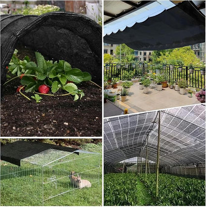 LOVE STORY 10x20FT 90% Black Garden Shade Cloth, Sun Shade Cover Net Mesh Tarp with Grommets, Sunblock Net for Garden,Greenhouse,Plants and Patio