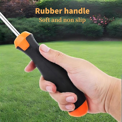 Weed Puller Tool， New Garden Weeder Tool Stainless Steel Hand Weeder Tool,4 Teethes Dual Purpose Weed Remover Tool Weeding Tools for Gardening(2PCS)