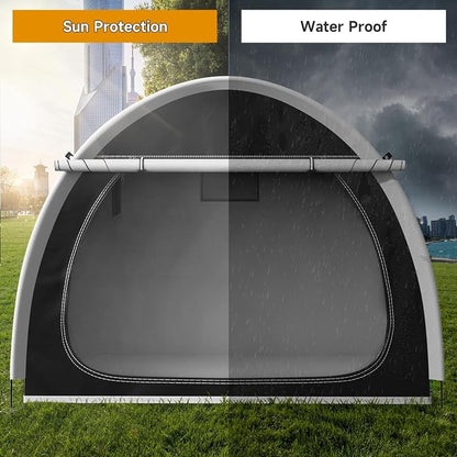 Bike Storage Shed Tent, Oversized Storage Tent for 3-4 Bikes, Portable Foldable Garage/Garden Storage Tents, Waterproof Anti-uv Outdoor Bicycle Cover