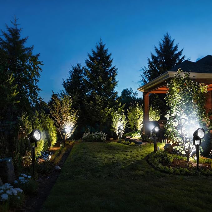 5W Spot Lights Outdoor 5000K Daylight White Flag Pole Light 12V~24V AC/DC LED Landscape Spotlights, Waterproof Low Voltage Landscape Lighting for Yar (2)