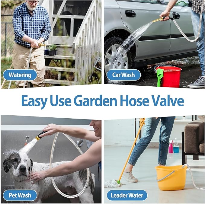SPECILITE 100 ft 304 Stainless Steel Garden Hose Metal Heavy Duty Water Hose, Flexible Water Hose Pipe with 3/4" Solid Brass Connectors, No-Expandable Garden Hoses with Rubber Grip for Yard, Outdoor