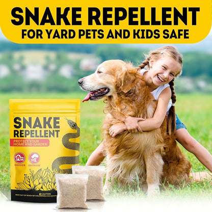Snake Repellent for Yard, Outdoor & pet Safe, 12 Packs | deters rattlesnakes, copperheads, plant oils, indoor 120 sq ft, 2-3 months, rain resistant, non-toxic